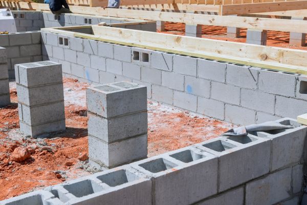 Cement Block Installation in Cumming